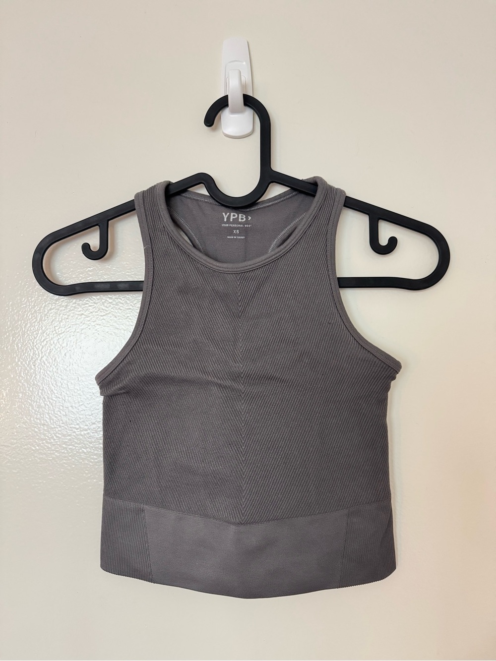 Gray ribbed YPB (Abercrombie & Fitch) tank top in XS